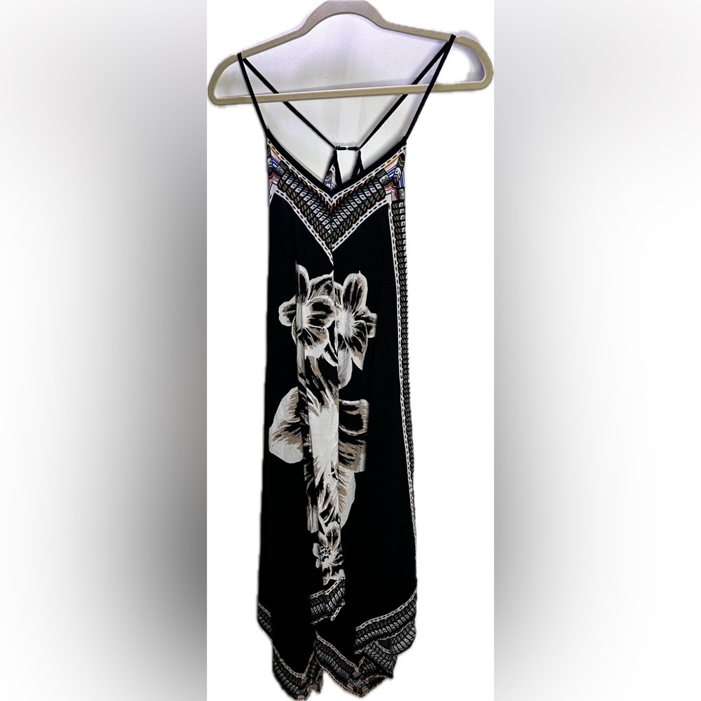 Handkerchief symmetrical print dress. Small.